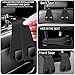CHOSMOYI 2 Packs Car Seat Hooks, Leather Car Headrest Hook, Car Purse Hook Seat Back Hanger Storage Organizer, Car Hook for Purses and Bags(Black)