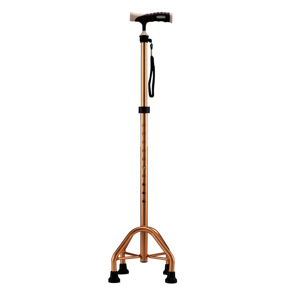 GSP Bastones de bastón y Bastones para Caminar Freedom Thickened Aleación de Aluminio muletas de Cuatro Patas/Levantador Elevador para Caminar Elevador telescópico bastón Antideslizante Ayuda bastón
