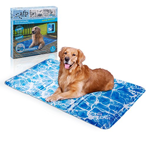 ALL FOR PAWS Chill Out Dog Cooling Mat Pet Cool Pad Gel Self-Cooling Bed For Indoor & Outdoor Use - Large - 90 cm x 60 cm