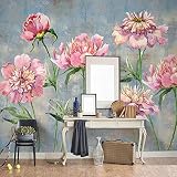 Carta Da Parati Personalizzata Murale Carta Da Parati Su Tela Fiori Dipinti A Mano Pittura A Olio Retro Camera Da Letto Soggiorno Foto Sfondi 3D,200 * 140Cm
