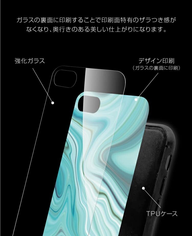 Amazon.co.jp: [IPHONESE(第2世代)] 用 強化ガラス スマホケース