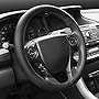 BDK All Black Carbon Fiber UltraSport Series Steering Wheel Cover-Synthetic Leather Perforated Design & Stitching