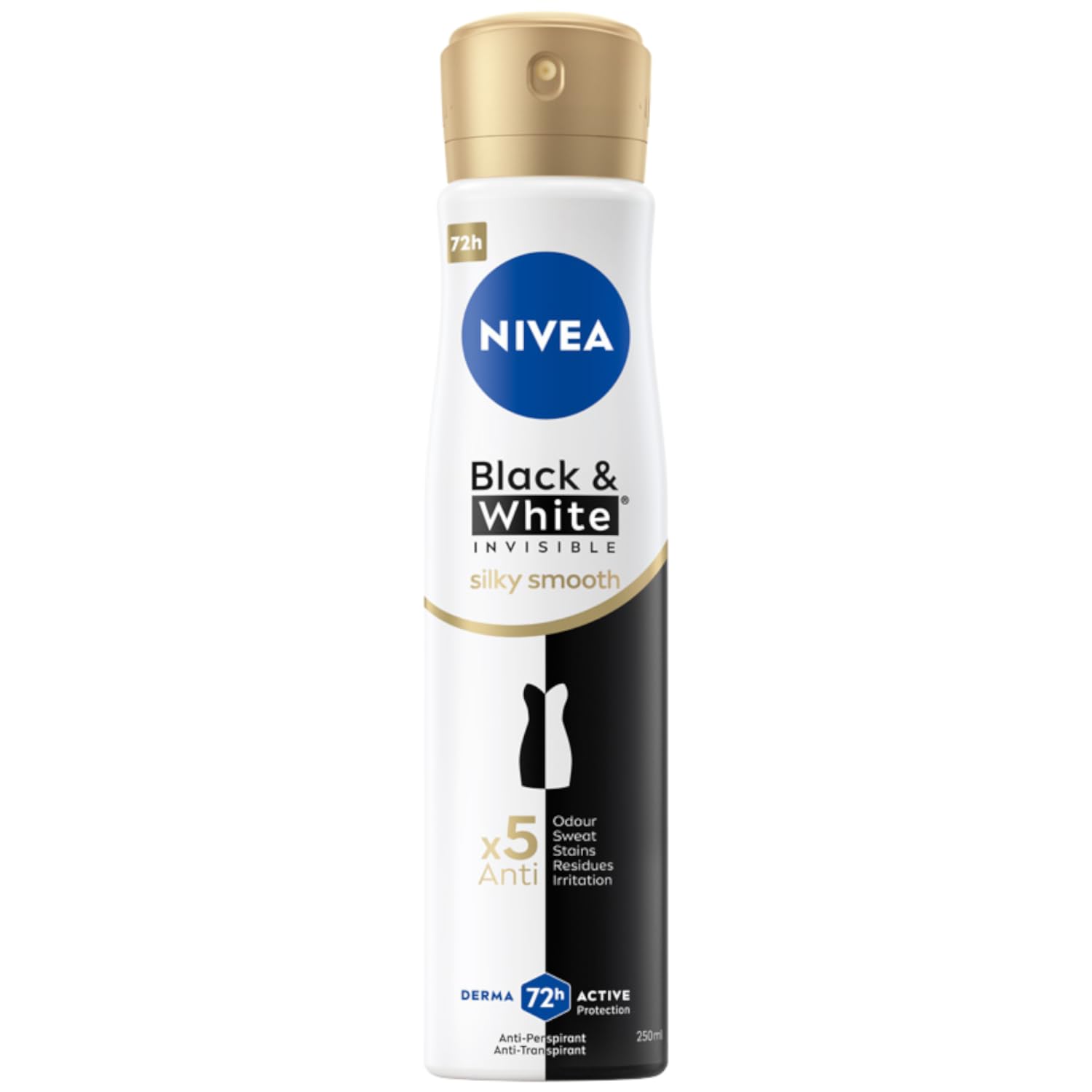 NIVEA Antiperspirant Black&White Invisible Silky Smooth Spray 250 ml