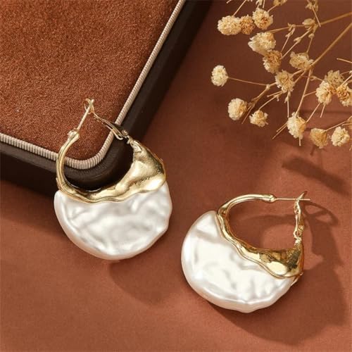 Pendientes de perlas estilo americano con temperamento de gama alta para mujer 5