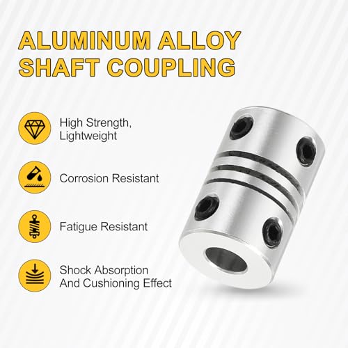QUARKZMAN 4Stk Flexible Kupplungen 3.17mm Bis 5mm Aluminiumlegierung Verbindungsstück Flexible Wellenkupplungen Motorkupplung Für 3D Drucker CNC Maschine Motor Encoder D12 x L18mm
