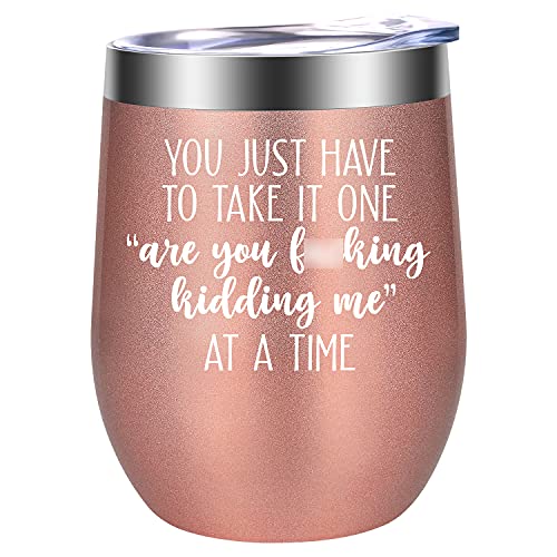 Funny Gifts for Women - Gifts for Her, Best Friend, BFF Gifts, Mom Gifts, Coworker Gifts - Fun Mothers Day, Birthday Gifts, Unique Friendship Gifts for Women Friends, Sister - LEADO Wine Tumbler