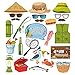 Kristin Paradise 25Pcs Gone Fishing Photo Booth Props with Stick, O-Fish-Ally Selfie Props, Little Fisherman Party Supplies, The Big One Birthday Theme Backdrop Decorations, Camping 1st Baby Shower