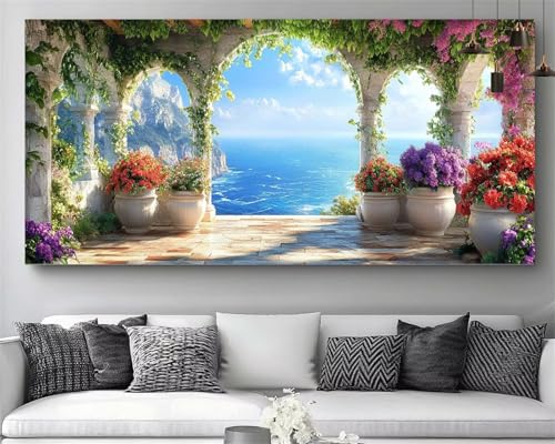 Diamond Painting Mer Égée XXL 80x160cm | Kit Broderie Diamant Complet M304