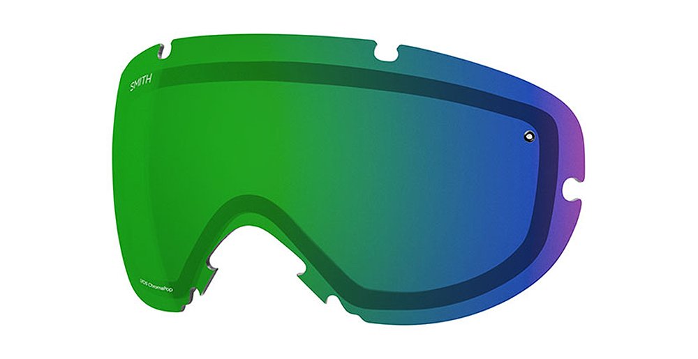 Smith iOS Snow Goggle Replacement Lens (Chromapop Everyday Green Mirror)