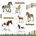 Zippytots 10PCS Horse Figurine Set Realistic Horse Figure Toys for Toddlers Educational Gift for Kids Perfect Party Favors Animal Figure Learnig Toys