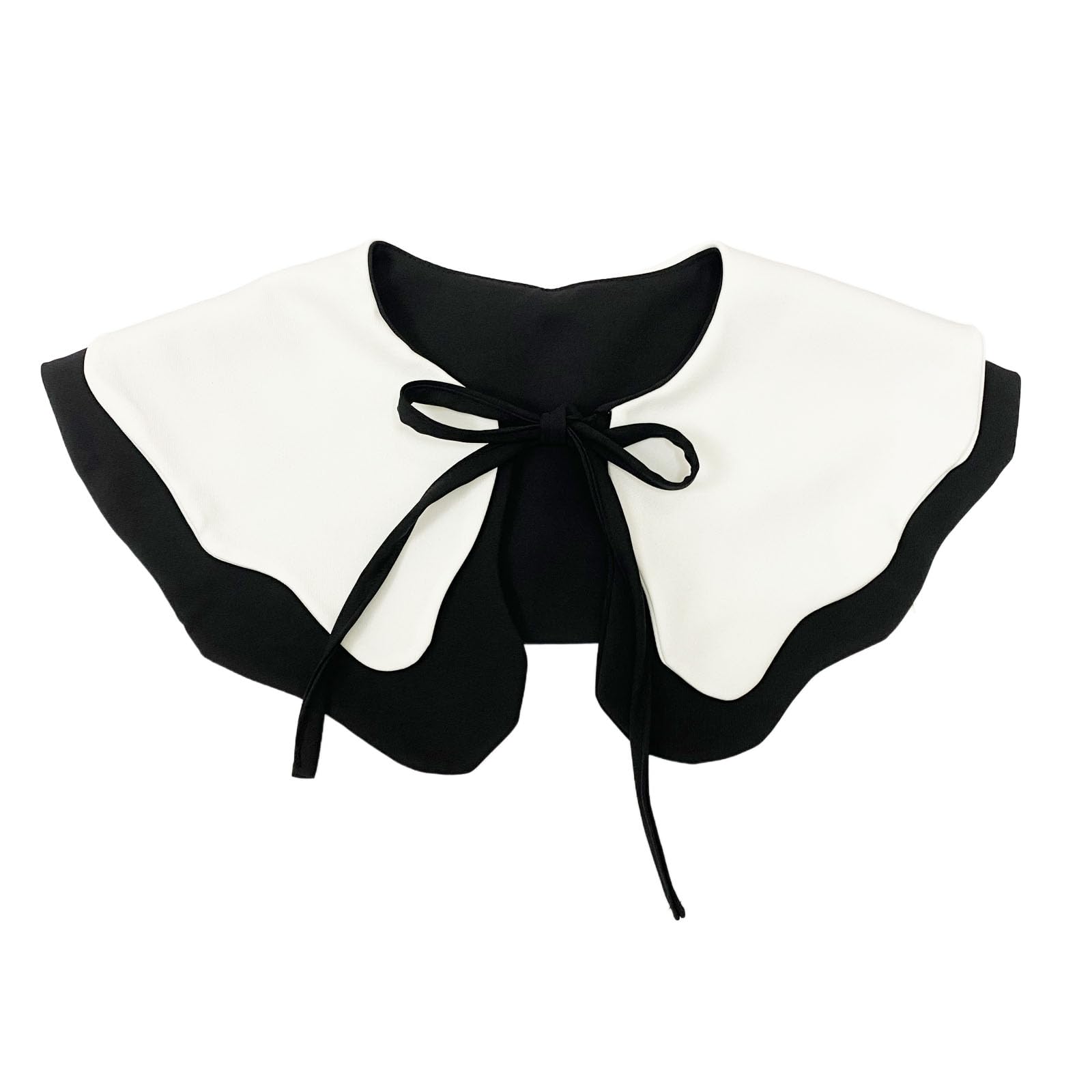 HoosaiyWooSailor Fake Collar for Women Cute False Collar for Girl,black white, width14.5 x22 height