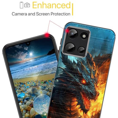 RUUHLJLET Designed for Motorola Moto G Power 2025 6.8" 2025 Case,Brushed Texture Soft TPU Slim Fit Protective Phone Cover,Dragon - image 5
