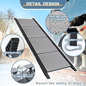 Dog Ramp for Car,Portable Dog Ramp with Non-Slip Rug Surface,Folding Pet Steps for Medium/Large Dogs,Extra Wide Dog Car Ramp Up to 250LBS Enter a Car/SUV/Truck (63" L x 17" W) Dog Ramp for CarPortable Dog Ramp with Non Slip Rug SurfaceFolding Pet Steps for MediumLarge DogsExtra Wide Dog Car Ramp Up to 250LBS Enter a CarSUVTruck 63 L x 17 W