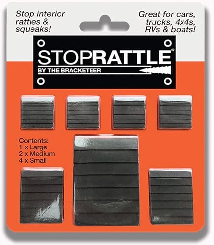 The Bracketeer StopRattle - Detén los molestos sonajeros interiores y chirridos en automóviles camiones 4x4s caravanas y barcos
