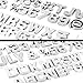 Lamoutor 43Pcs Car Emblem Letters Sticker DIY 3D Chrome Number Symbol Badge Decal