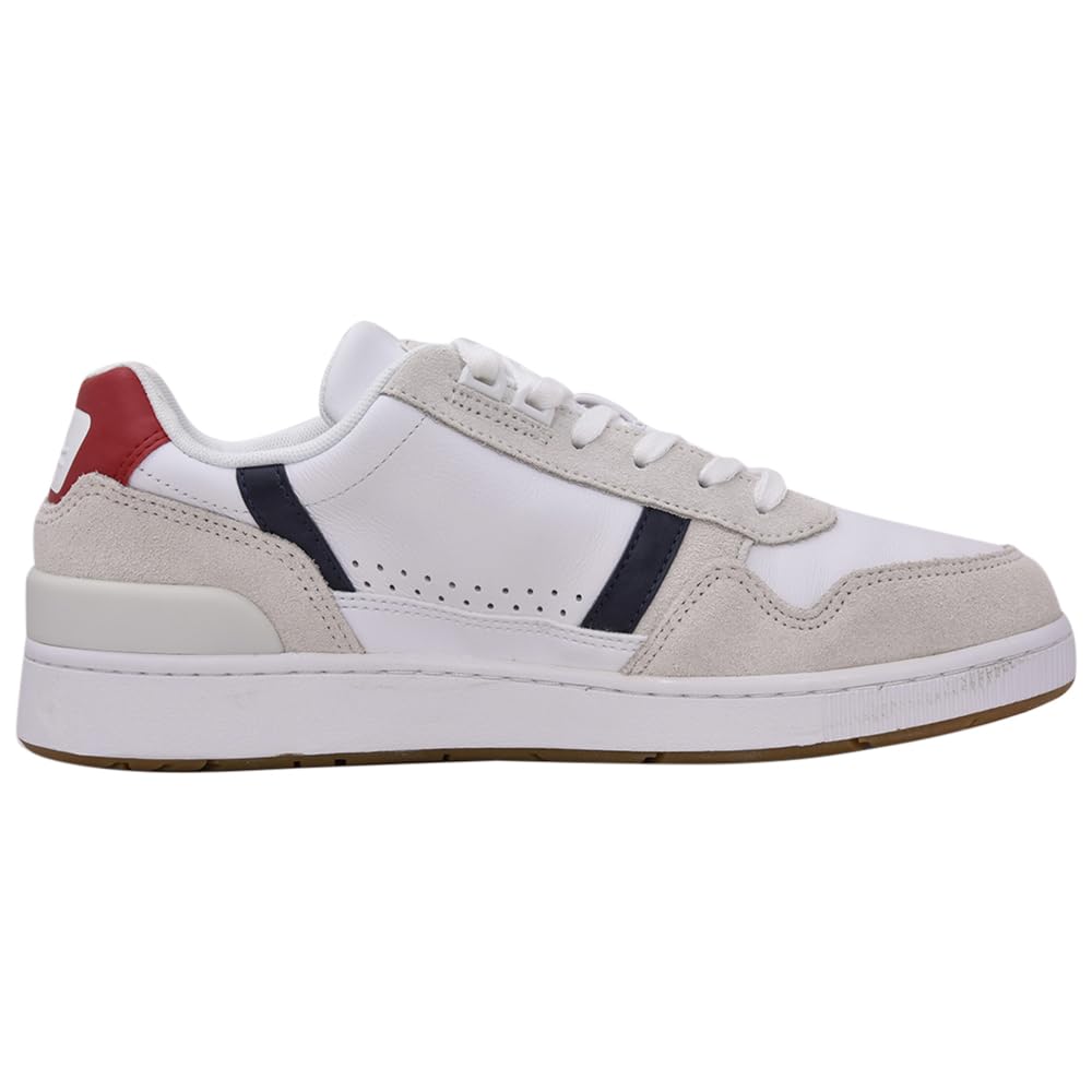 Lacoste Men's T Clip Multicolor Leather & Suede Sneaker