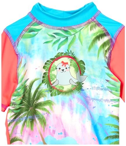 Image of Girls' Long Sleeve Swim Set: Rashguard with Panty