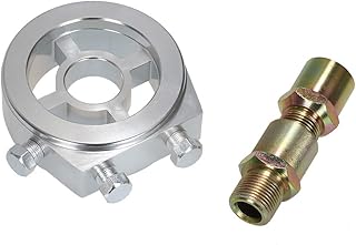 mewmewcat Filtro De Óleo,Adaptador universal da placa de sanduíche do refrigerador do filtro de óleo do carro para a temperatura do óleo & a pressão de óleo