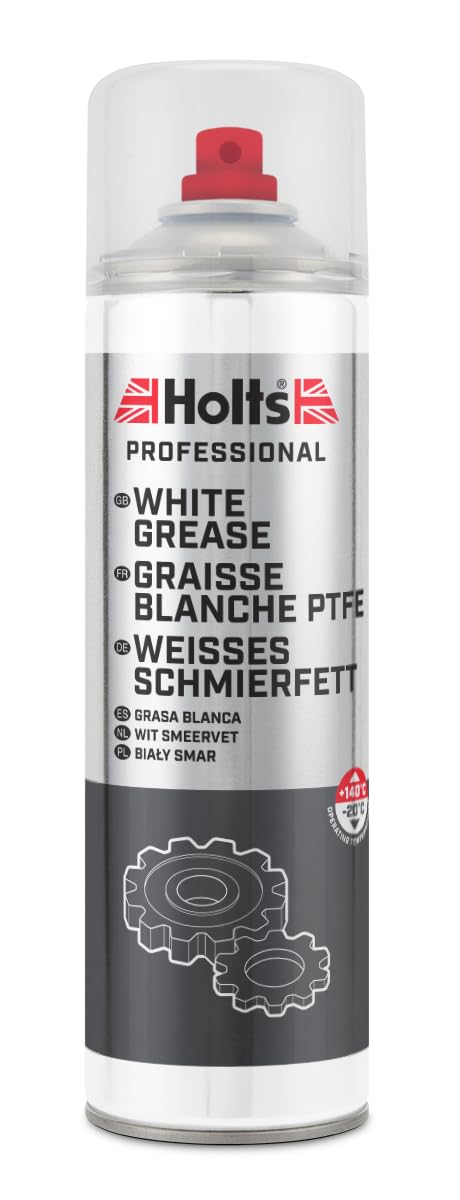 Holts White Lithium Grease Spray, Heavy Duty PTFE, 500ml