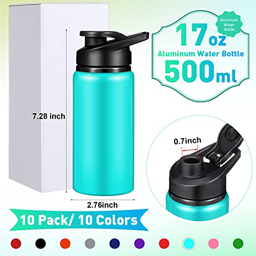 Gourde aluminium 500ml lot de 10 bouteilles pour cyclisme, rando et gym