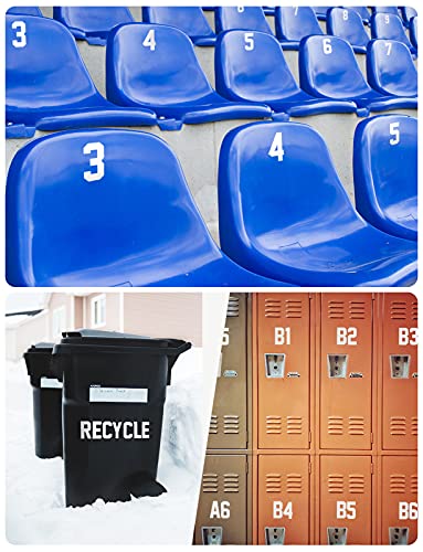 Seloom 148 Pcs Reflective Mailbox Numbers And Letters Stickers Decals,3" X 7 Set Number 0-9 And 3" X 3 Set Alphabet Letter For Outside Indoor,Vinyl Self-Adhesive Waterproof Door House Address Stickers #TOP5