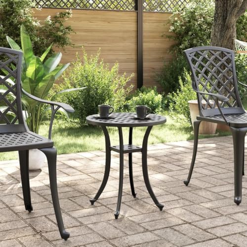 Mesa de centro de jardín de aluminio fundido elegante 4