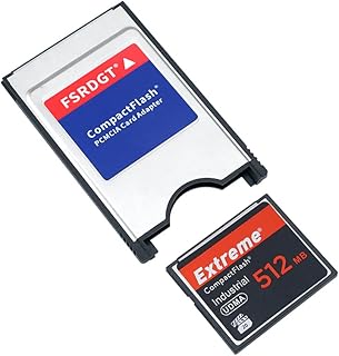 ANXILE 1 PCS Extreme 512MB Compact Flash Memory Card and 1 PCS PC Card Adapter Camera CF Card UDMA HighSpeed Atable Flash Memory