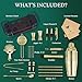 KITESSENSU Cocktail Shaker Set Bartender Kit with Stand | Complete 24-Piece Bar Set Cocktail Kit with All Bar Accessories, Gold