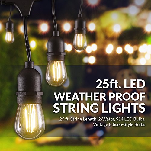 Newhouse Lighting Outdoor String Lights with Hanging Sockets | Weatherproof Technology | Incandescent | Heavy Duty - Image 3