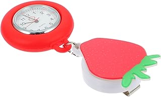 Relógio de bolso, relógio de enfermeira, relógio de pendurar com clipe, relógio de enfermagem, relógio de bolso, estudante, relógio portátil de enfermeira, relógio de bolso para enfermeiras, relógios de quartzo para esticar, rosa, 10X4X2CM, centímetro
