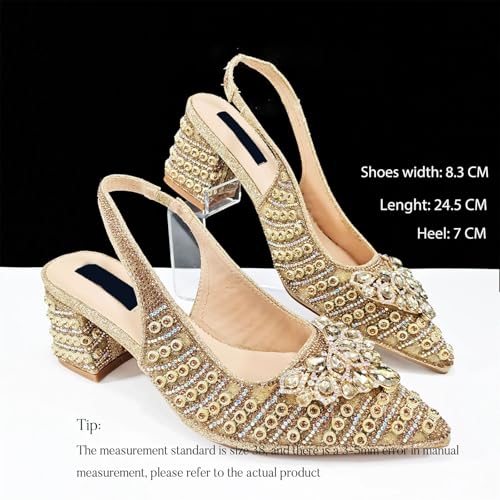 Women Comfortable high Heel Shoes and Bag Fashion Style Pointed-Toe Shoes for Women Red4