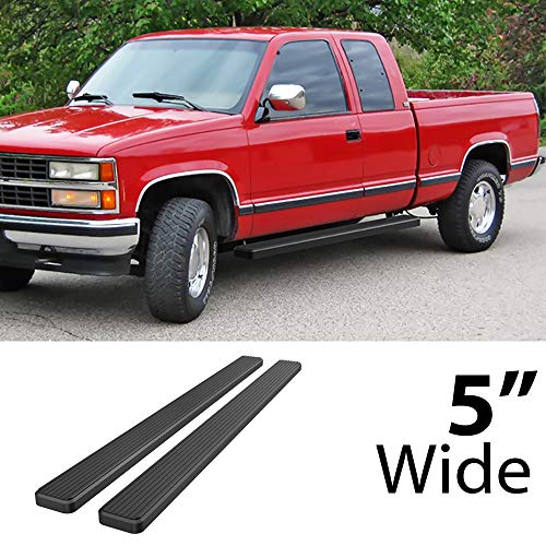 Estribos laterales para Chevy GMC CK 1988-1998, acero inoxidable negro miniatura 2