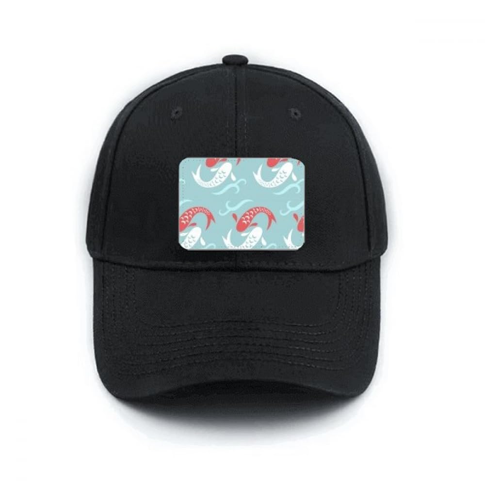 Casquette réglable noire no/no Carp Waves avec visière courbée style art déco - 4