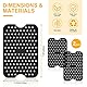 Vicloon Air Fryer Matten Liners,2 Stück Air Fryer Liner,perforierte Ausführung,Wiederverwendbar,Easy Clean Luftfritteuse Pad Antihaft Silikon Zubehör for Ninja,5.3x7.87 Zoll-Schwarz
