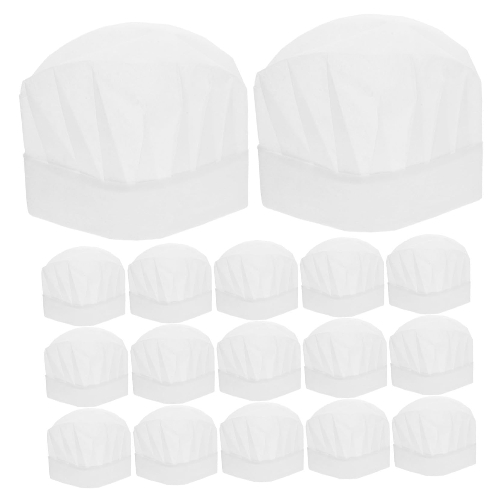 LIFKOME 20 Pezzi Cappello Cuoco Bambino Monouso Non Tessuto Bianco