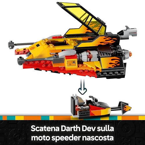 Star Wars 75414 Snowspeeder Force Burner - Astronave Giocattolo da Costruire con 3 Minifigure con Spade Laser e Moto Speeder - Regalo per Bambini da 7 Anni in su e per Fan di Rebuild the Galaxy - Lego - Immagine 4