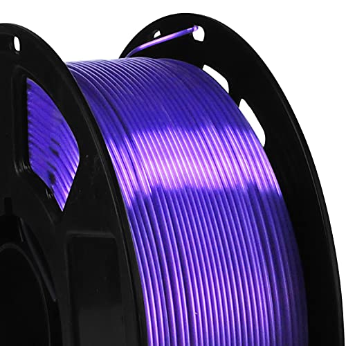 Image of Silk Purple PLA Filament, 1kg 2.2lbs 1.75mm 3D Printing Material, Widely Support for FDM 3D Printer, Pack with Extra Filament Sample by BBLIFE