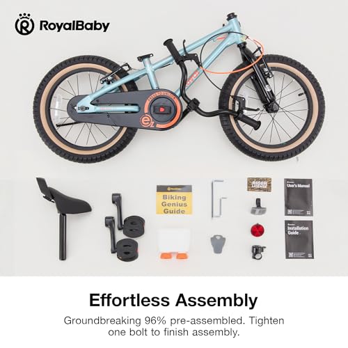 Image of RoyalBaby EZ-Pro Kids Bike, Lightweight Aluminum 2-in-1 Balance to Pedal Bike with One-Key Switch, 14 16 18 20 Inch for Age 3-10 Years