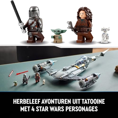LEGO Star Wars: De Mandalorians N-1 Starfighter Bouwpakket voor Kinderen uit Het Boek van Boba Fett, met Bouwbaar Speelgoed Baby Yoda en BD Droid figuren, Cadeau voor Jongens en Meisjes 75325 - Afbeelding 6