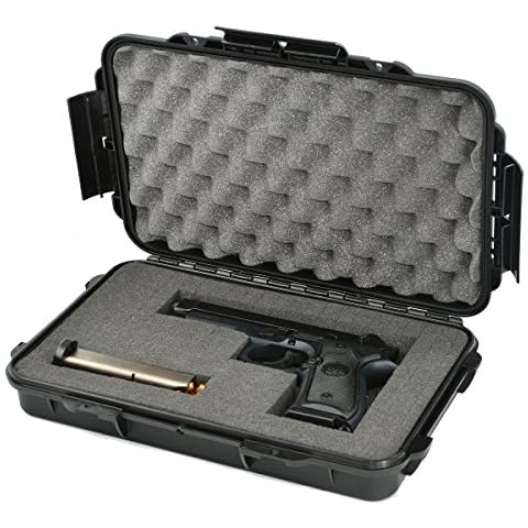Waterproof Handgun Case Pistol Case Hard Case with Pre-Cubed Foam The Elephant Elite EL012 Recommended for Any Gun of 11.5 Inches or Smaller, with Magazines Cover