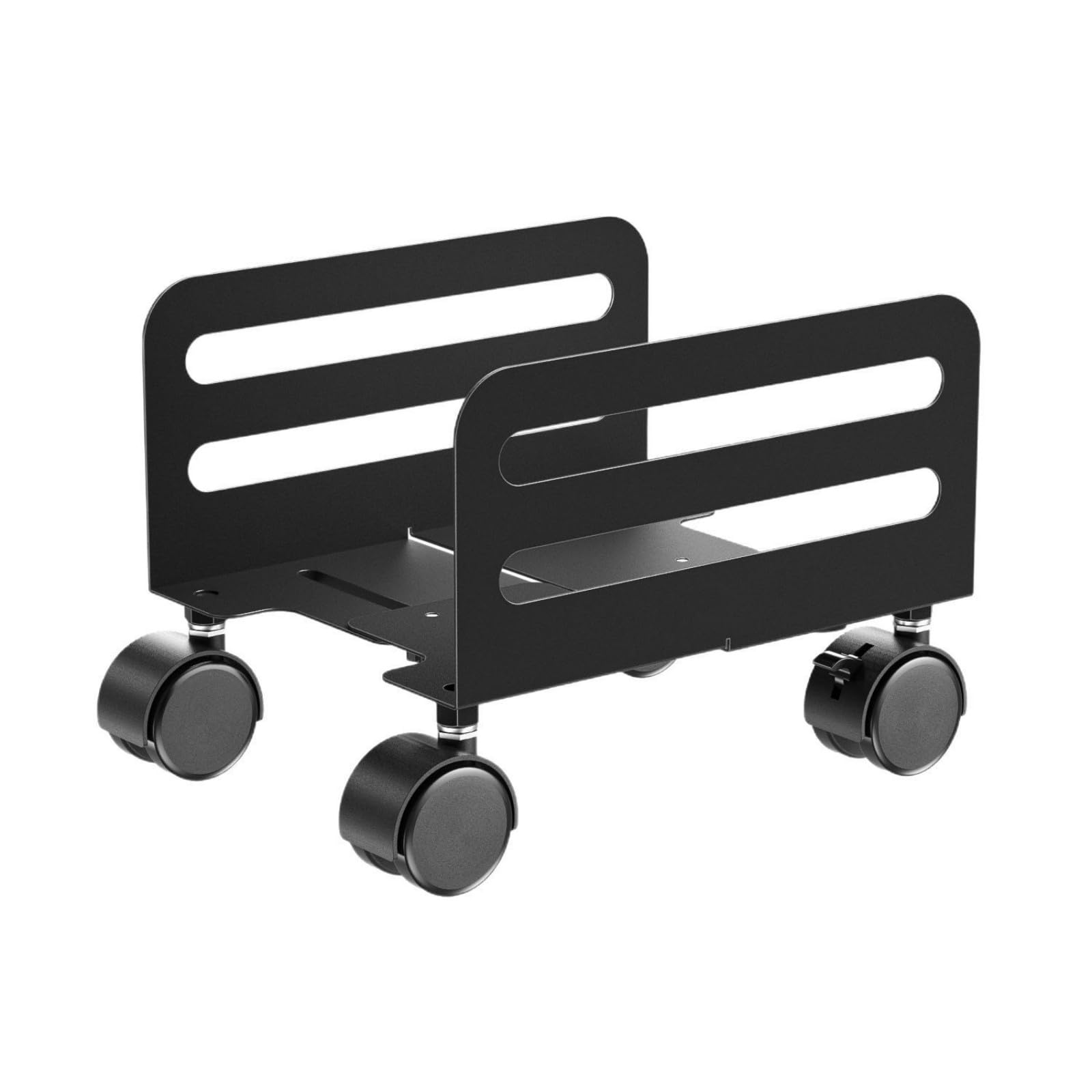 Soporte móvil para CPU, carrito ancho ajustable de acero con ruedas bloqueables para torres de ordenador, soporte móvil para CPU con rueda bloqueable