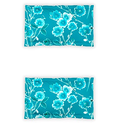 Image of DDECOR - Gardedn Glory 100% Cotton Double Bedsheet with 2 Pillow Covers, Turqouise