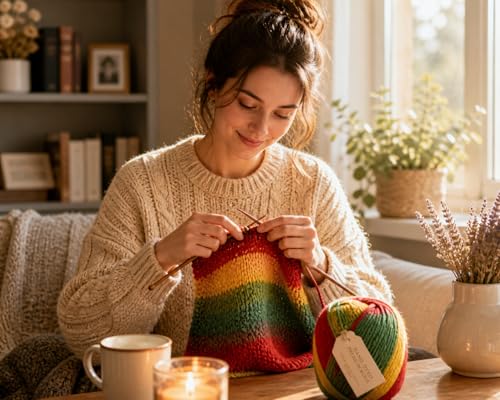Image of Soft Multicolor Wool Oon Yarn Ball for Knitting, Crochet & DIY Craft | Soft Hand Knitting Thread | Mix Colour Yarn for Sweater, Baby Dress, Scarf & Home Decor.