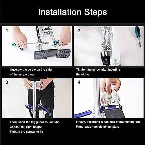 Trampoli regolabili per cartongesso per verniciatura professionale e finitura a soffitto, struttura in alluminio leggero per una maggiore stabilità e comfort