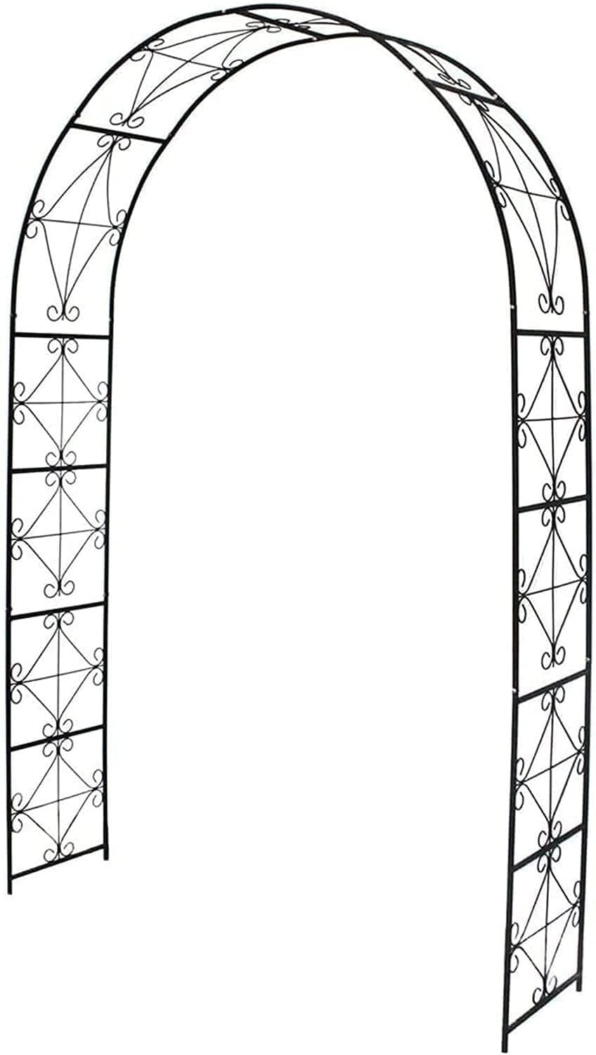 Arche de jardin en métal et pergola extérieure pour treillis de roses