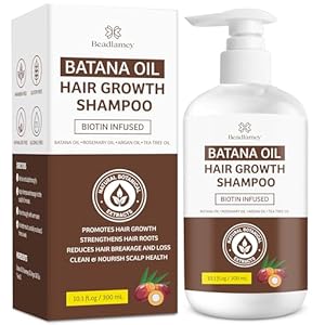 Batana Oil Hair Growth Shampoo: Natural Hair Loss Shampoo for Thinning Hair for Women and Men – Daily Hair Care at Home – 10.1 fl.oz