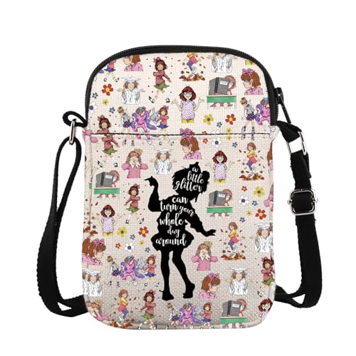 Teacher Inspired Crossbody Bag Teacher Life Carry On Bag Best Teacher Ever Character Affirmations Gift Library Book Club Gift (DayAroundCrossS)