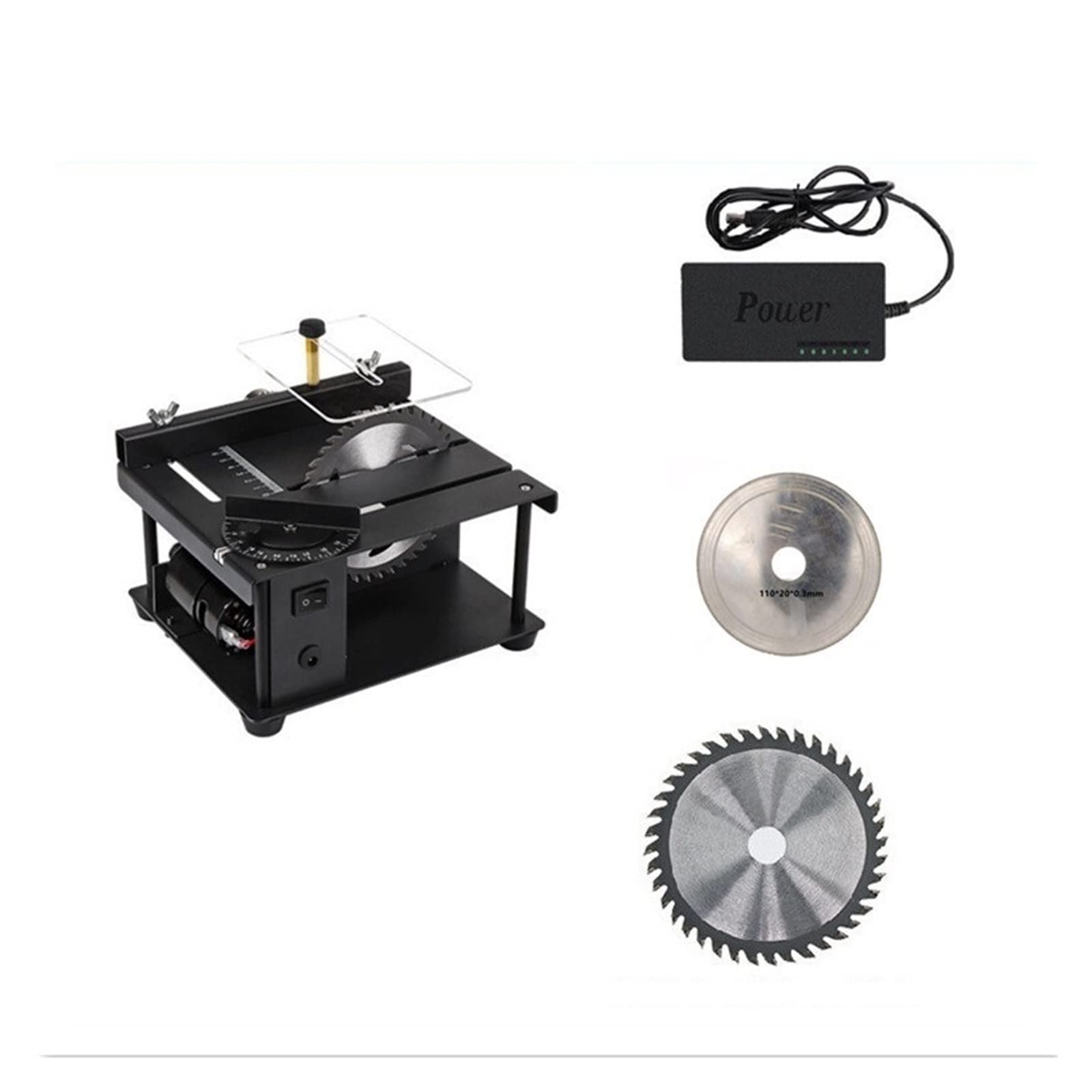 12-24V 200W piła stołowa Mini pulpit elektryczna prędkość kątowa regulowane ostrze do drewna plastik akrylowy(A Standard)