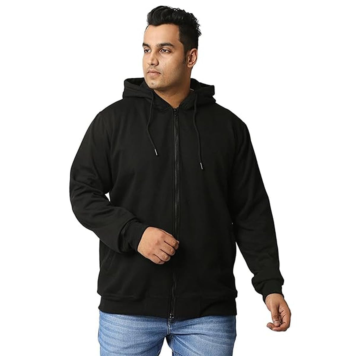 bollywood designer Men Sweatshirt Winter Wear Hood with Zipper for Men-picture-10