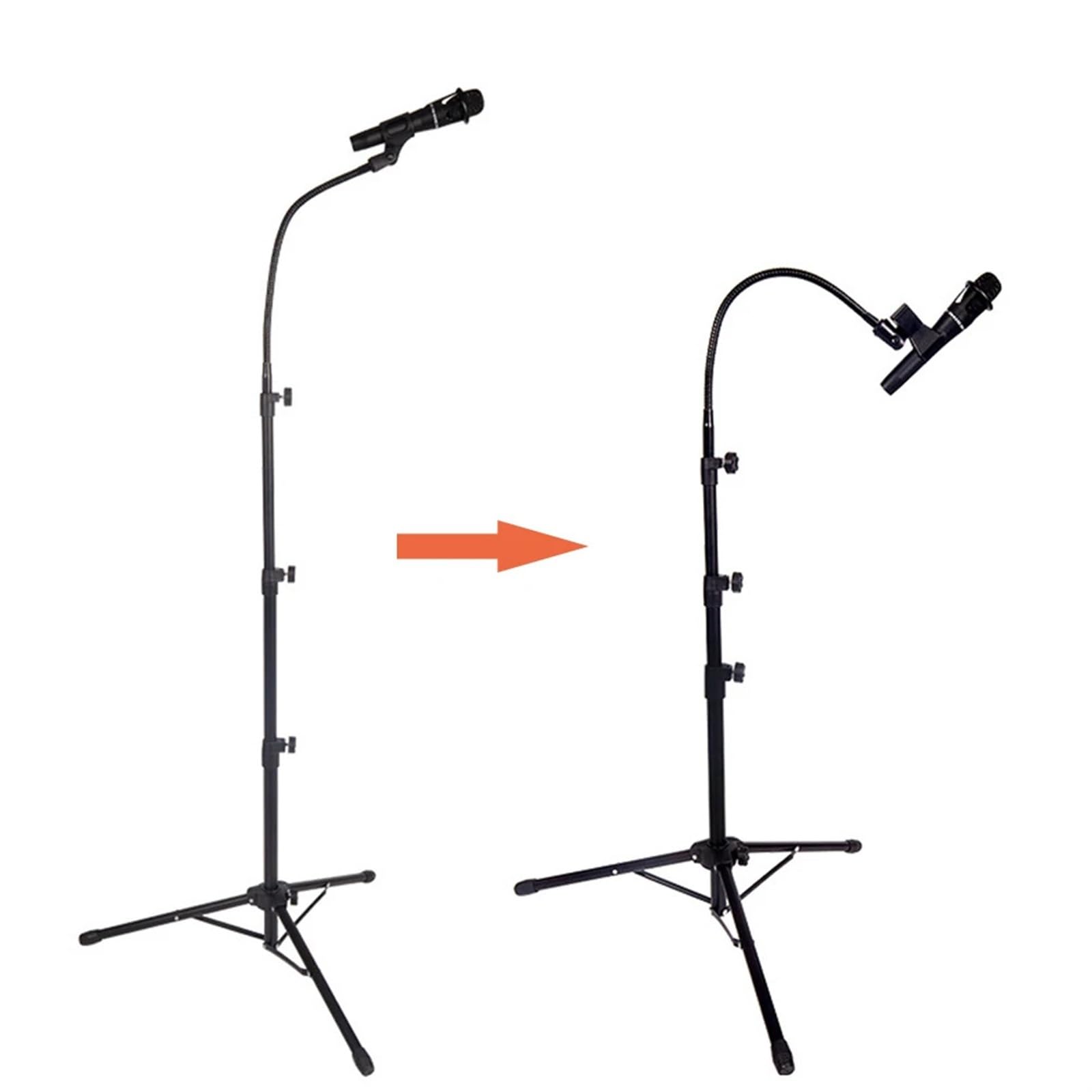 Support De Microphone Trépied for chanter avec sol, amovible, réglable en hauteur, pratique, support de Microphone for Streaming en direct